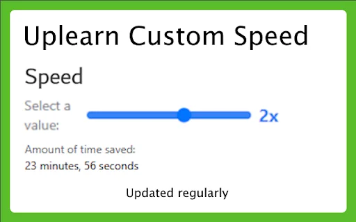 Uplearn Custom Speed ডাউনলোড করুন – ভিডিওর গতি বাড়ান - Screenshot 1