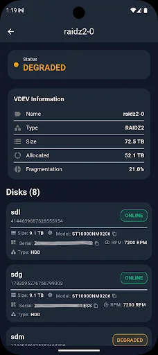 NASDeck – TrueNAS সার্ভার নিয়ন্ত্রণ ও মনিটর করুন দ্রুত - Screenshot 3