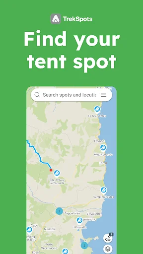TrekSpots ডাউনলোড করুন – ক্যাম্পিং ও হাইকিং ম্যাপ অ্যাপ - Screenshot 1