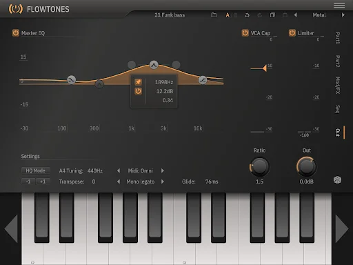Flowtones ডাউনলোড করুন – অ্যান্ড্রয়েডের সেরা ভার্চুয়াল অ্যানালগ সিন্থেসাইজার - Screenshot 10