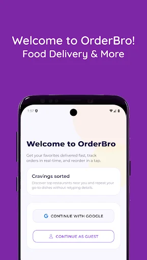 OrderBro ডাউনলোড করুন – খাবার ও গ্রোসারি ডেলিভারি অ্যাপ - Screenshot 1