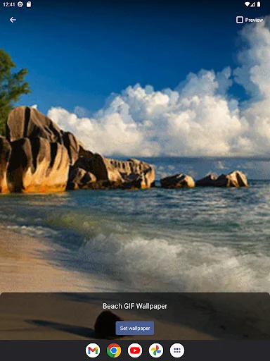 Beach GIF Wallpaper ডাউনলোড করুন – সমুদ্রের ঢেউয়ের লাইভ ওয়ালপেপার - Screenshot 8