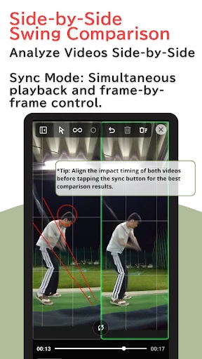 Golf Swing Viewer ডাউনলোড করুন – গলফ সুইং অ্যানালাইসিস অ্যাপ - Screenshot 2