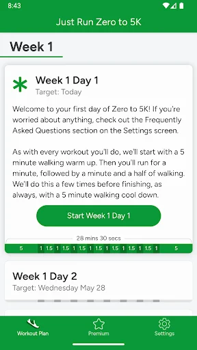 Just Run: Zero to 5K ডাউনলোড করুন – সেরা ফ্রি রানিং অ্যাপ - Screenshot 1