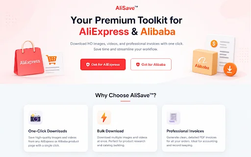 AliSave – AliExpress ও Alibaba থেকে ছবি ও ভিডিও ডাউনলোড করুন - Screenshot 2