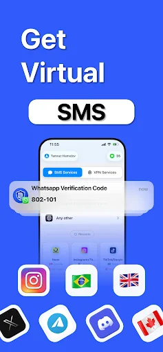 SafeSim ডাউনলোড করুন – ভার্চুয়াল নম্বর ও SMS ভেরিফিকেশন - Screenshot 7