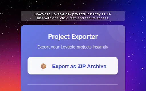 Lovable.dev Project Downloader – জিপ ফাইল হিসেবে ডাউনলোড করুন - Screenshot 3