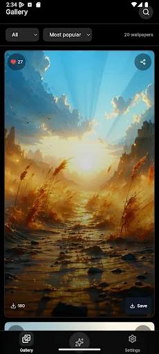 Wallpaper Generator ডাউনলোড করুন – AI দিয়ে অনন্য HD ওয়ালপেপার তৈরি করুন - Screenshot 1