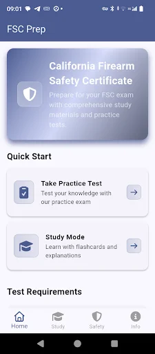 FSC Prep – California Gun Test ডাউনলোড করুন – সেরা অনুশীলন গাইড - Screenshot 1