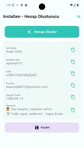 Instagram Account Generator ডাউনলোড করুন – দ্রুত ইউজারনেম ও পাসওয়ার্ড - Screenshot 1