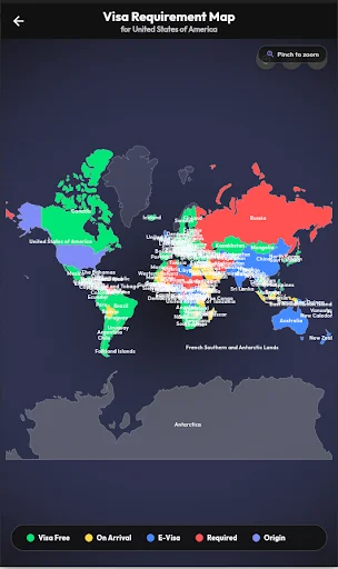 Passport Index ডাউনলোড করুন – পাসপোর্ট র‍্যাঙ্কিং ও ভ্রমণ তথ্য - Screenshot 4