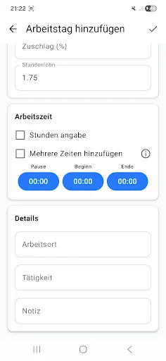 Stundenrechner Pro ডাউনলোড করুন – কাজের সময় হিসাবের সেরা অ্যাপ - Screenshot 6
