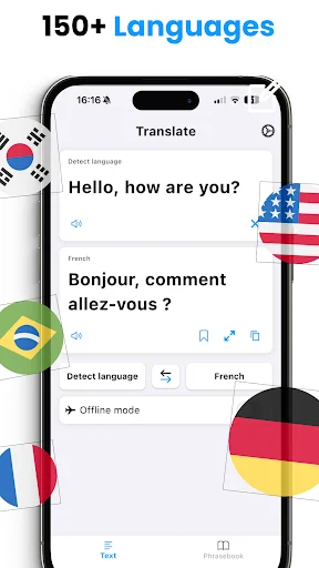 Offline Language Translator ডাউনলোড করুন – ১৫০+ ভাষার এআই অনুবাদক - Screenshot 1