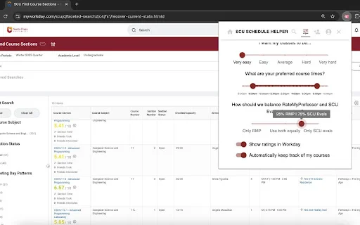 Download SCU Schedule Helper – Optimize Your Santa Clara University Schedule - Screenshot 2