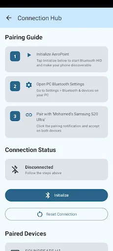 Areopoint Bluetooth Mouse ডাউনলোড করুন – পিসি এয়ার মাউস ও ট্র্যাকপ্যাড - Screenshot 2