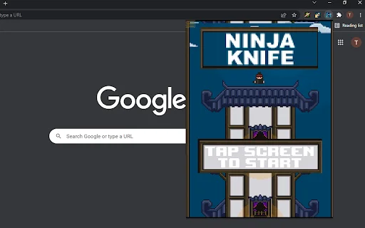 Ninja Knife Chrome Extension – সেরা ফ্রি আরকেড গেম ডাউনলোড করুন - Screenshot 1
