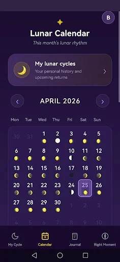 Lunation – Moon & Astrology ডাউনলোড করুন | সেরা লুনার ক্যালেন্ডার অ্যাপ - Screenshot 4