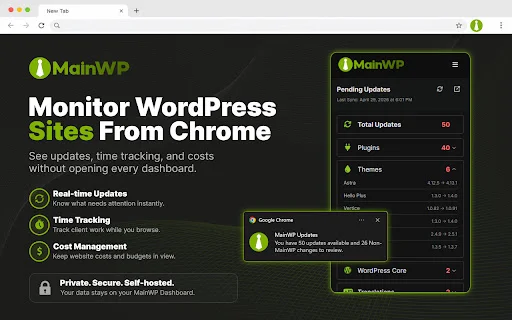 MainWP Browser Extension ডাউনলোড করুন – ওয়েবসাইট ম্যানেজমেন্ট টুল - Screenshot 3