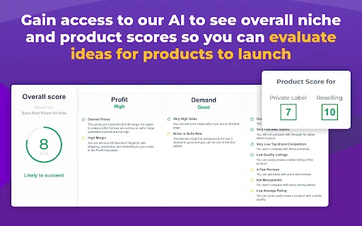 AMZScout PRO AI Extension ডাউনলোড করুন – অ্যামাজন প্রোডাক্ট রিসার্চ টুল - Screenshot 3