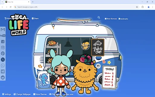 Toca Life World ওয়ালপেপার এক্সটেনশন ডাউনলোড – নতুন ট্যাব থিম - Screenshot 3