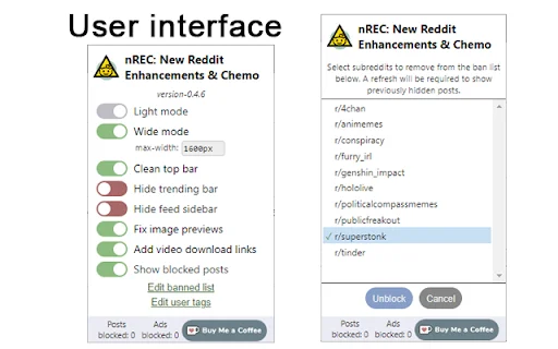 New Reddit Enhancements & Chemo ডাউনলোড করুন – Reddit অভিজ্ঞতা উন্নত করুন - Screenshot 1