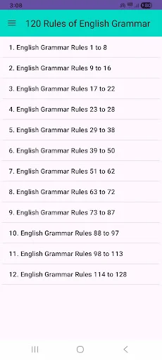 120 Rules of English Grammar ডাউনলোড করুন – ইংরেজি গ্রামার শিখুন সহজে - Screenshot 1