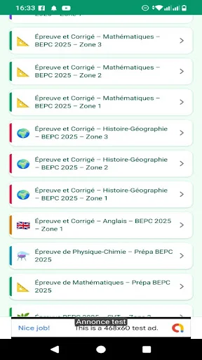 Epreuves BEPC Côte d’Ivoire ডাউনলোড করুন – পরীক্ষার প্রস্তুতি - Screenshot 3