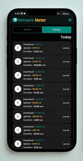 Network Meter ডাউনলোড করুন – রিয়েল-টাইম ইন্টারনেট স্পিড ও ডেটা ট্র্যাকার - Screenshot 7