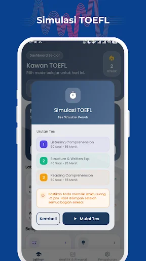 Kawan TOEFL ডাউনলোড করুন: সেরা TOEFL প্রস্তুতি ও অনুশীলন অ্যাপ - Screenshot 5