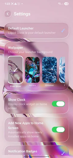 Liquid Glass – iOS 26 Launcher ডাউনলোড করুন – সেরা অ্যান্ড্রয়েড কাস্টমাইজেশন - Screenshot 10