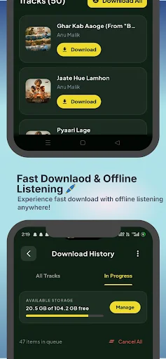 SpotSaver: Music Downloader ডাউনলোড করুন – অডিও অফলাইনে শুনুন - Screenshot 5