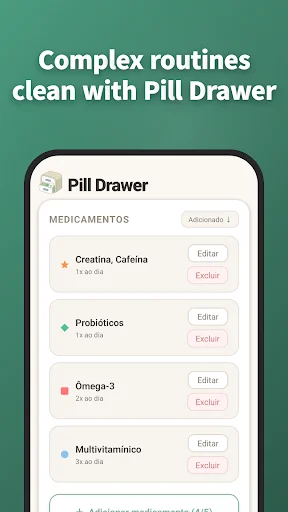 Pill Drawer ডাউনলোড করুন – ঔষধ ও সাপ্লিমেন্ট ট্র্যাকার অ্যাপ - Screenshot 2