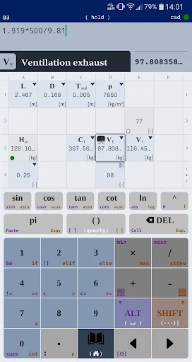 Scriptorium Tech Calculator ডাউনলোড করুন – স্প্রেডশিট ক্যালকুলেটর - Screenshot 2