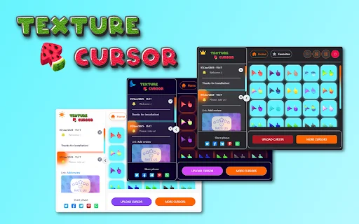 Texture Cursor ডাউনলোড করুন – ব্রাউজারে ব্যবহার করুন চমৎকার কার্সার - Screenshot 1