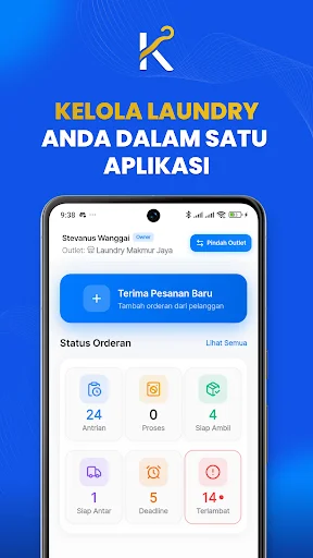 KelolaLaundry ডাউনলোড করুন – সেরা লন্ড্রি ম্যানেজমেন্ট অ্যাপ - Screenshot 1